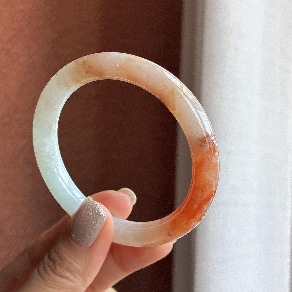 小圈口糯冰特色黄翡圆条手镯 53圈（yc747778）