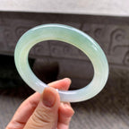 糯冰种淡晴水圆条手镯（54mm）（yc266513）