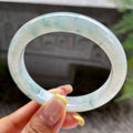 细糯种飘花正圈平安镯55.8圈        天然缅甸A货翡翠（yc389220）
