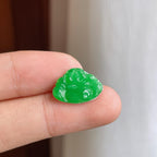 铜托糯种满绿翡翠佛公（yc249144）