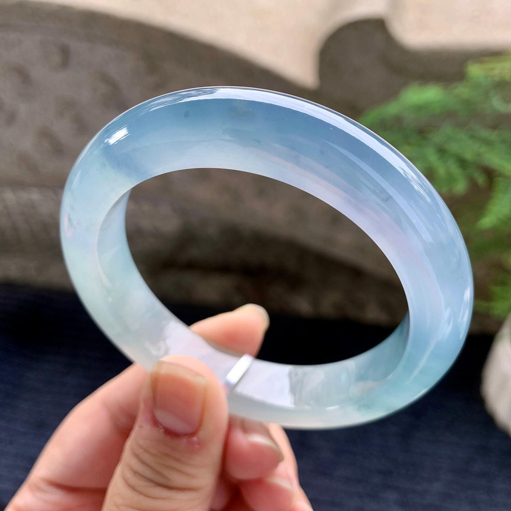 冰种紫罗兰平安镯（58.4mm）（yc253067）