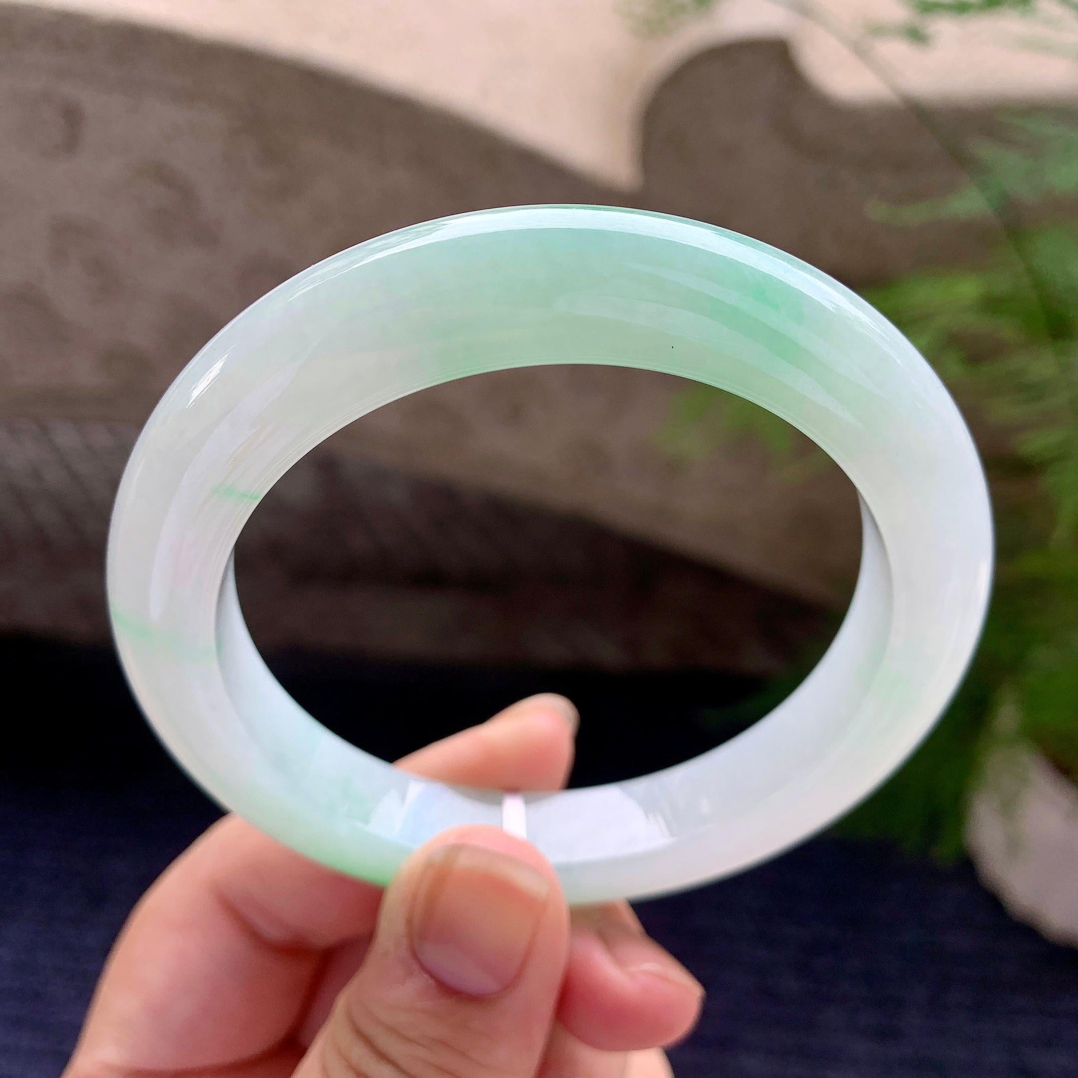 细糯种飘花平安镯（58mm）（yc206658）