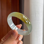 冰种宽版黄翡贵妃镯（57.5mm）（yc404781）
