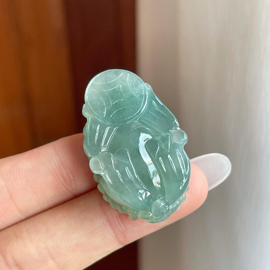 糯冰湖水绿翡翠貔貅（yc269028）