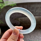 冰种淡晴底圆条手镯（53mm）