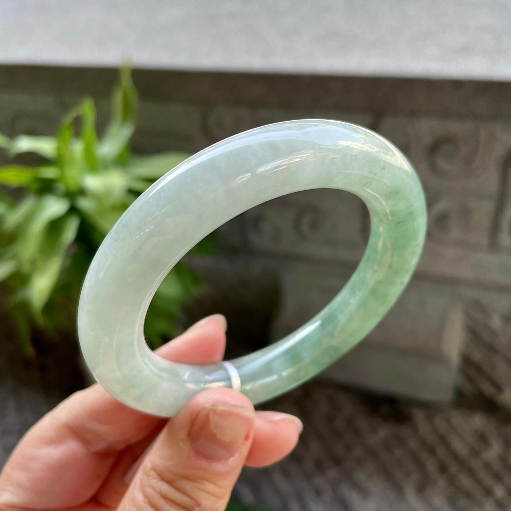 糯种油青圆条手镯（54.6mm）（yc310101）