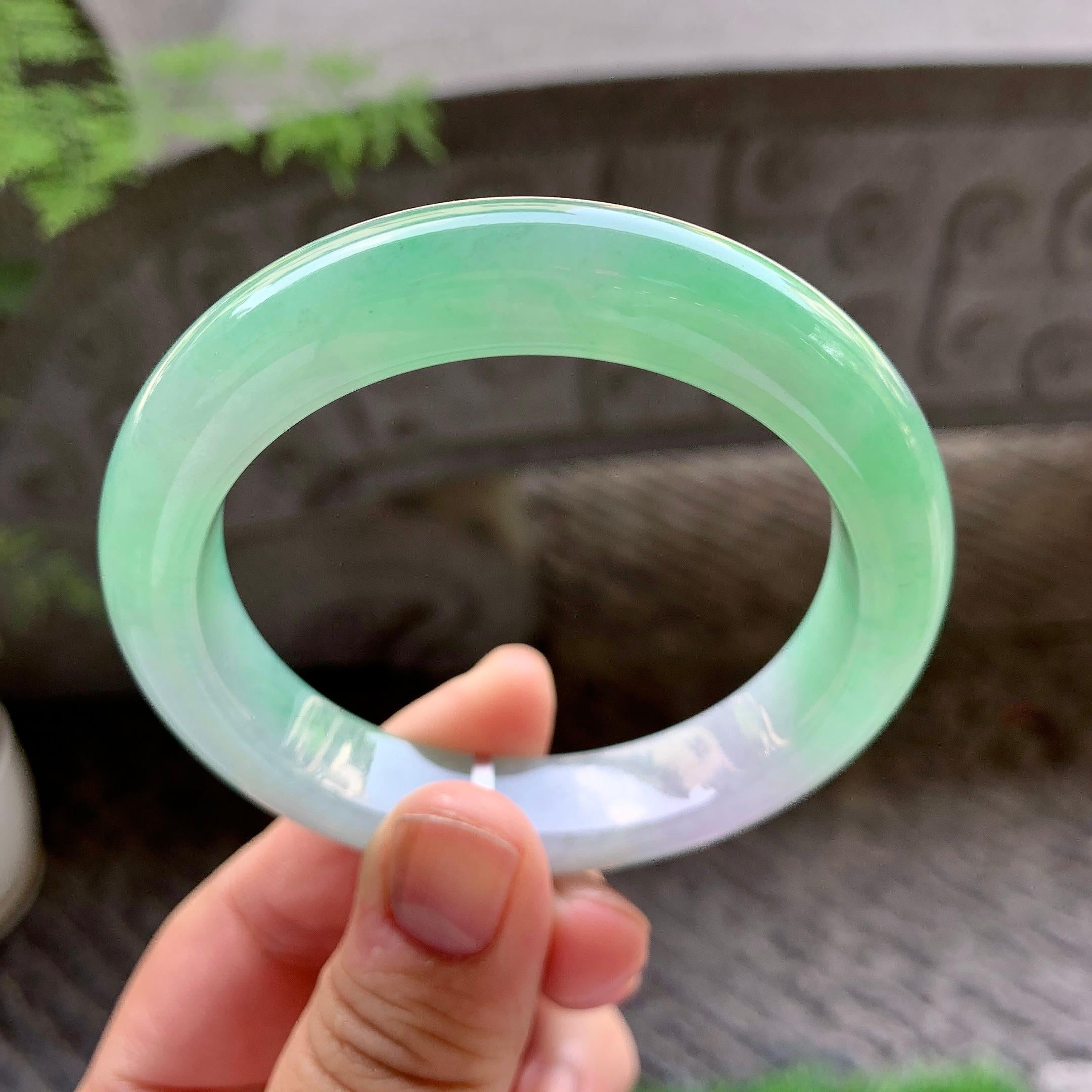 细糯种春彩平安镯（55.7mm）