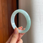 糯冰晴底翡翠平安镯（56.3mm)（yc378063）