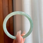 糯冰晴底翡翠叮当镯（54mm）（yc270316）