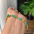 18k金糯冰种多彩手链（yc231061）