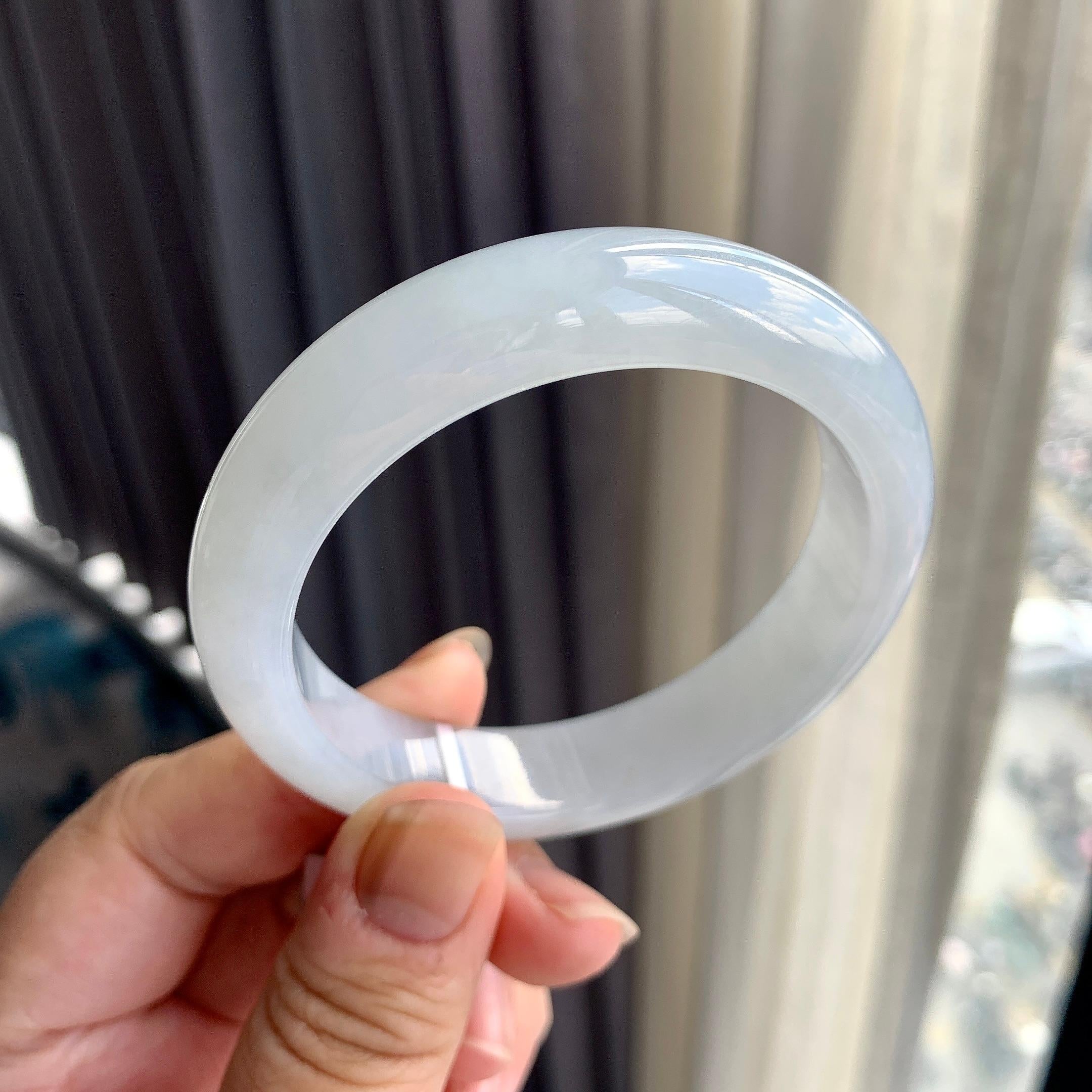 细糯种无色平安镯（55.6mm）（yc225075）