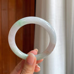 糯冰特色翡翠圆条手镯(55.3mm)（yc402822）