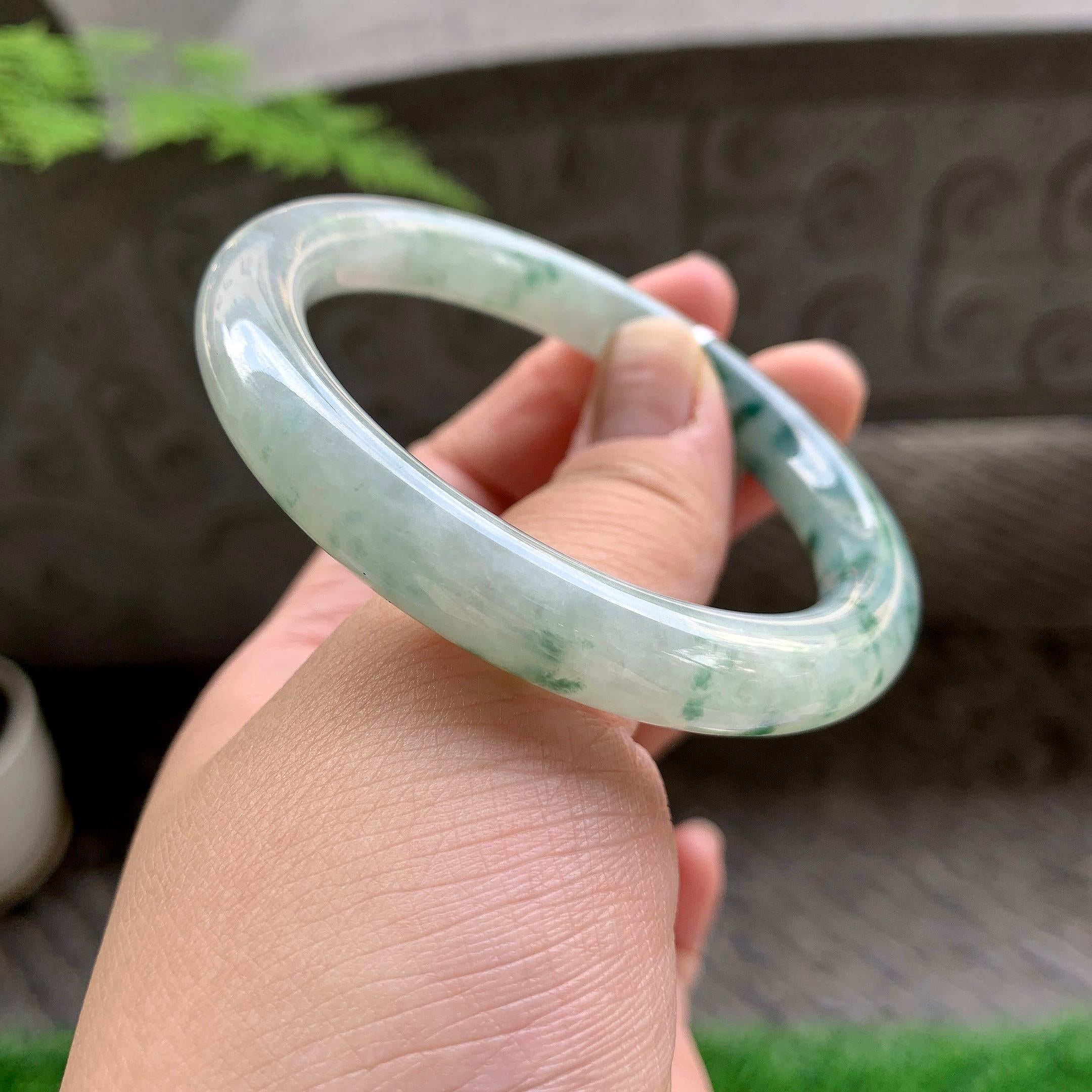 细糯种飘花圆条手镯（54.4mm）（yc248144）