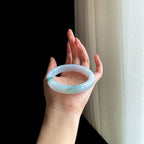糯冰春底飘花翡翠平安镯（57.5mm）（yc346537）