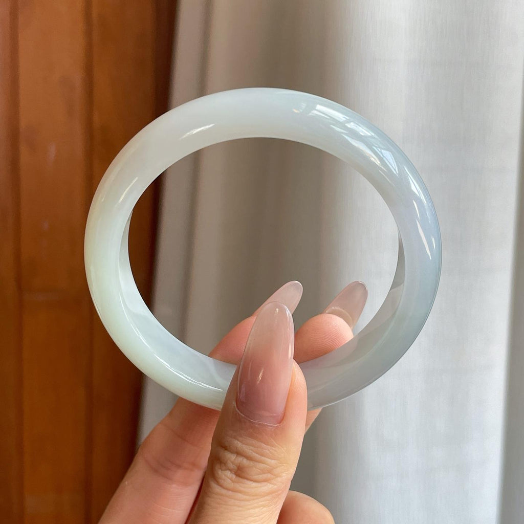糯冰淡底色翡翠平安（57.6mm）（yc283268）