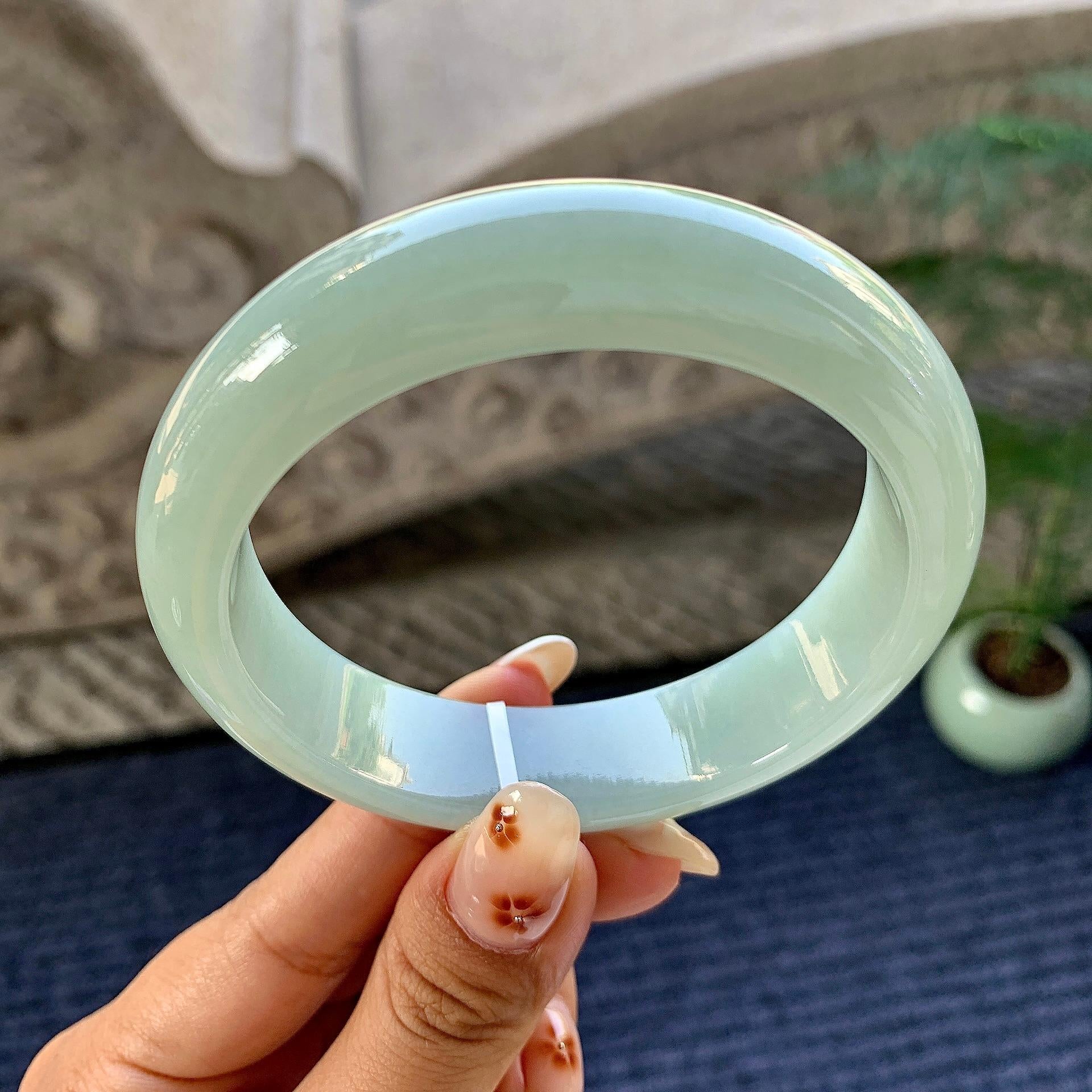 细糯种晴底宽版轮胎手镯（60.4mm）（yc249447）