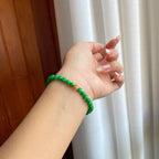 糯种满绿翡翠珠串手串（yc264150）