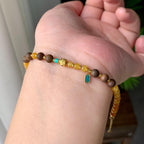 18K金镶糯冰种黄翡算盘珠手链（yc207252）