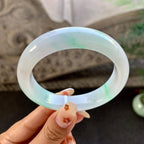 细糯种飘绿平安镯（55.8mm）（yc264527）