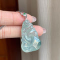 18k金钻镶冰种飘花翡翠如意（yc288106）
