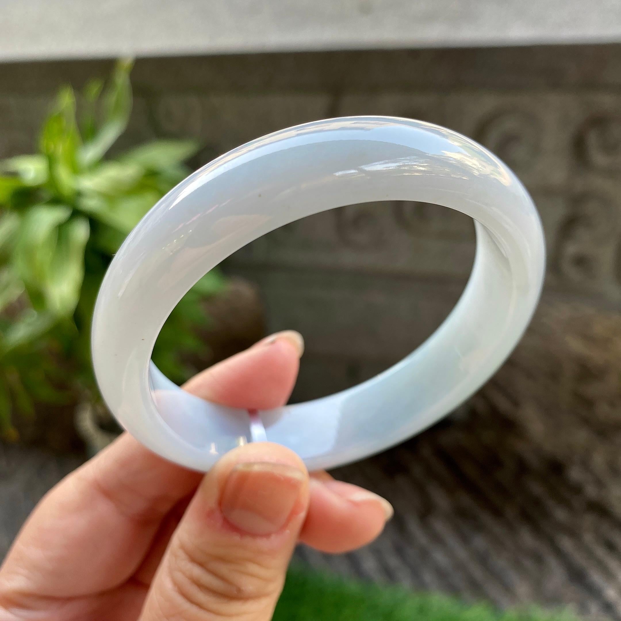 细糯种淡晴底平安镯（56.5mm）（yc311868）