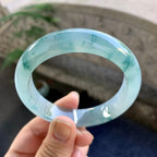 糯冰种飘花平安镯（55.7mm）（yc264509）