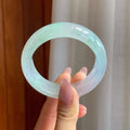 冰种淡椿彩翡翠平安镯（53.6mm）（yc284562）