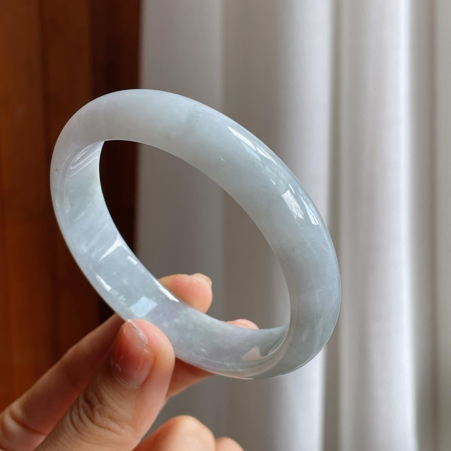 糯冰翡翠平安镯（58.8mm）（yc216050）