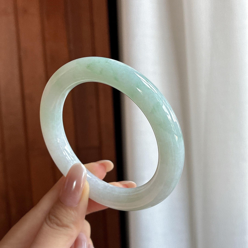糯冰飘花圆条手镯 56圈（yc726527）
