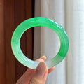 冰种阳绿翡翠圆条手镯（51.3mm）（yc419204）