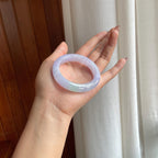 糯冰春彩翡翠平安镯（50.6mm）（yc354238）