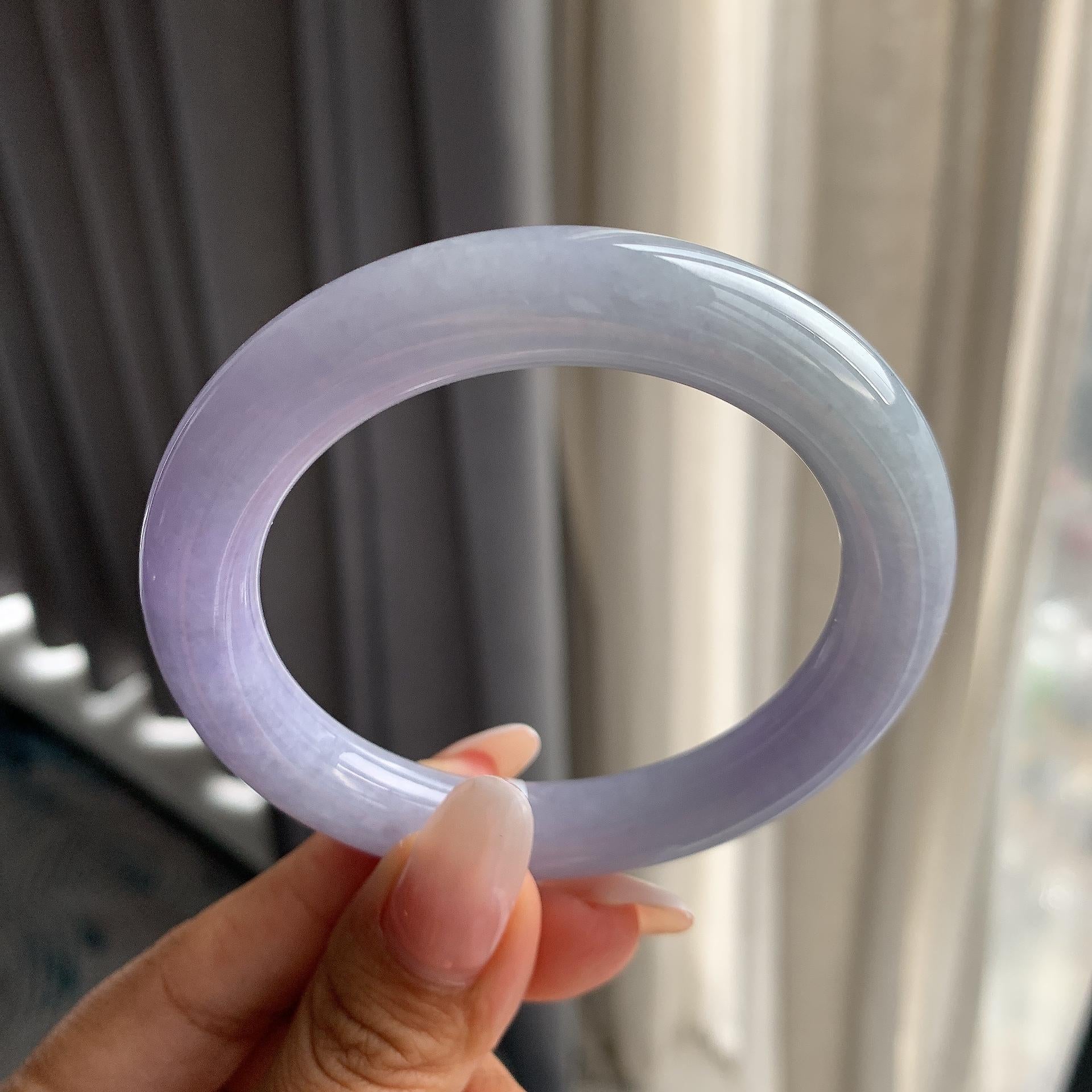 糯种紫罗兰圆条手镯（55.3mm）（yc196485）