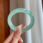 冰种晴绿翡翠平安镯（57mm)（yc379995）