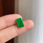 裸石糯冰满绿翡翠马鞍（yc249146）