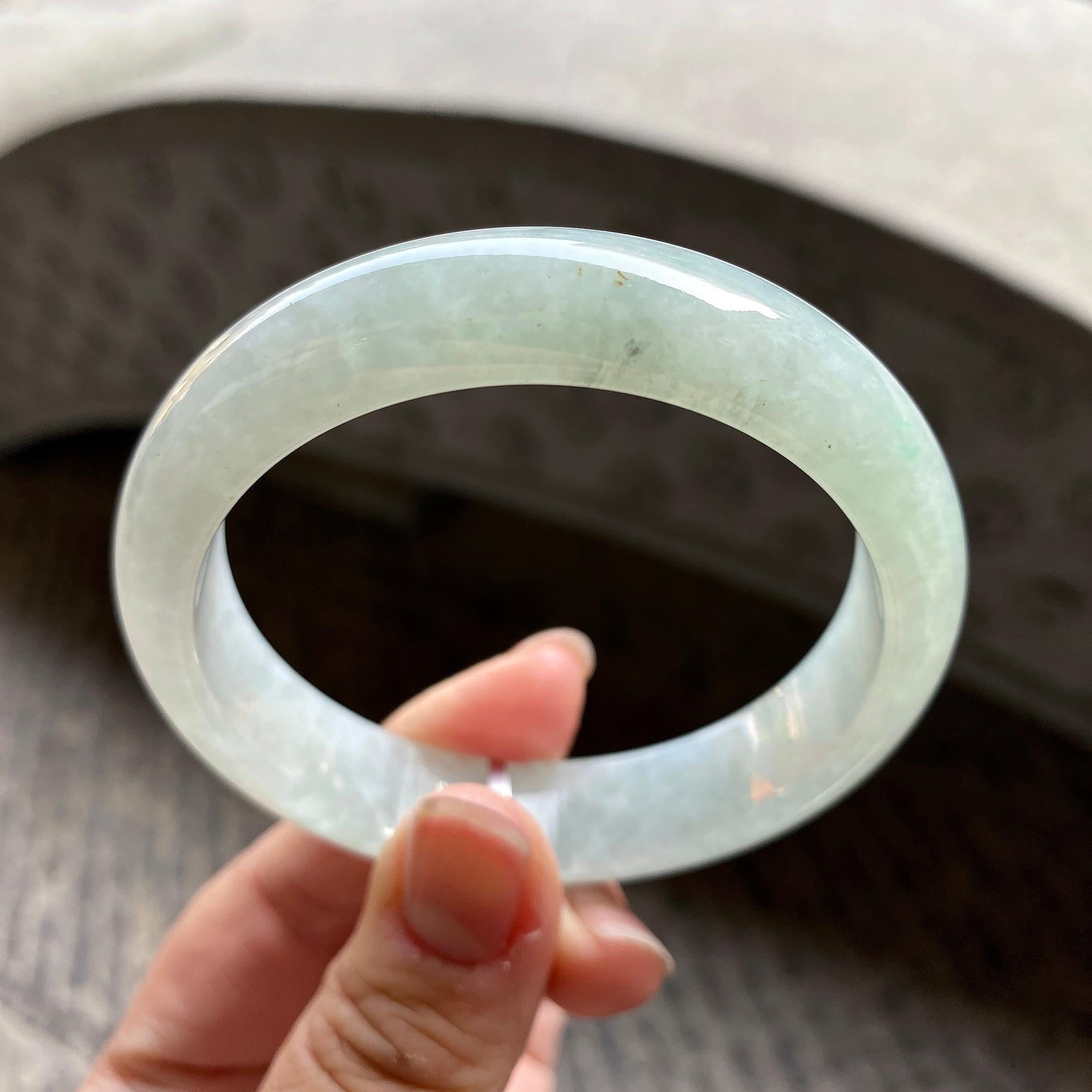 糯种淡晴底平安镯（56.8mm）（yc311872）