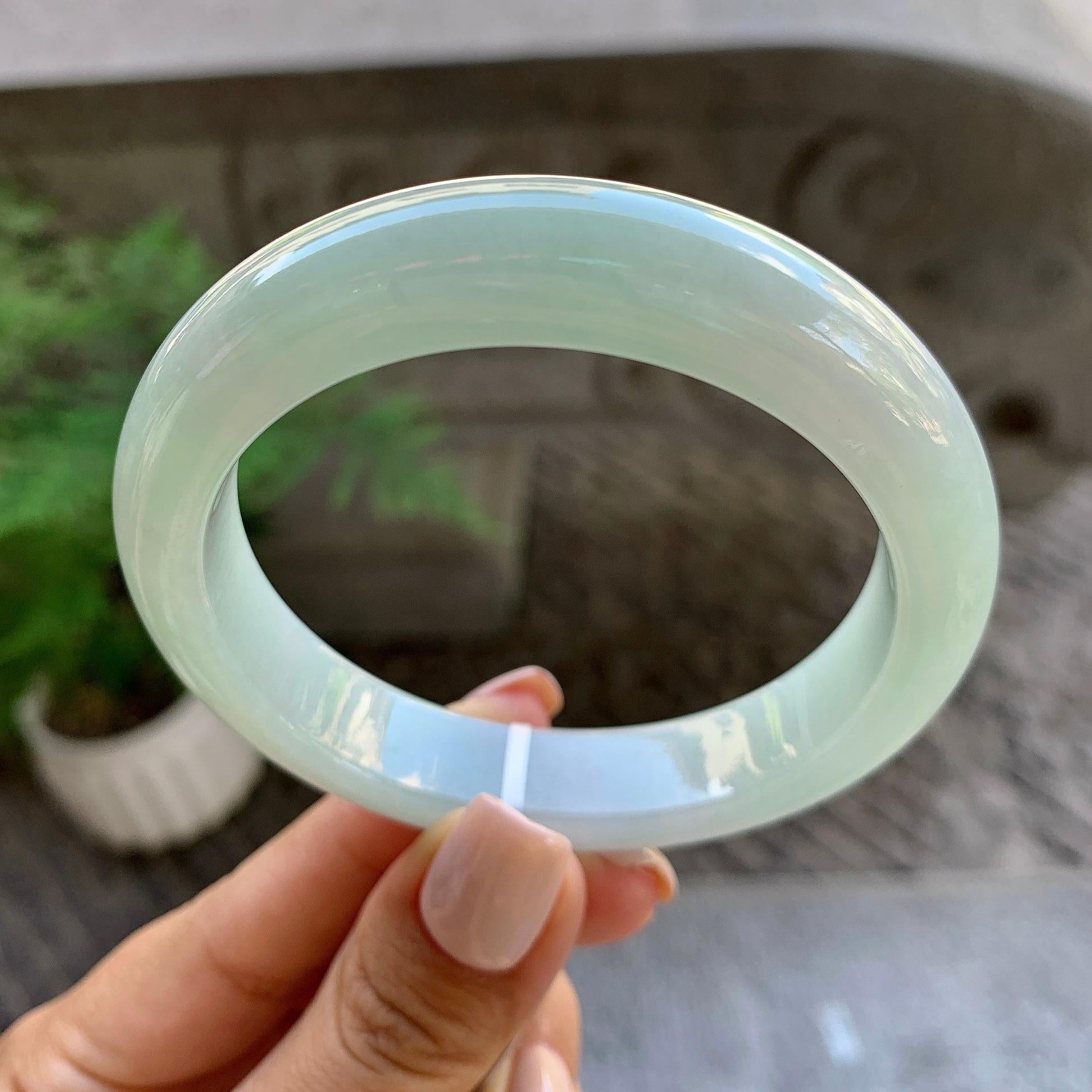 细糯种带底色平安镯（56mm）（yc213150）