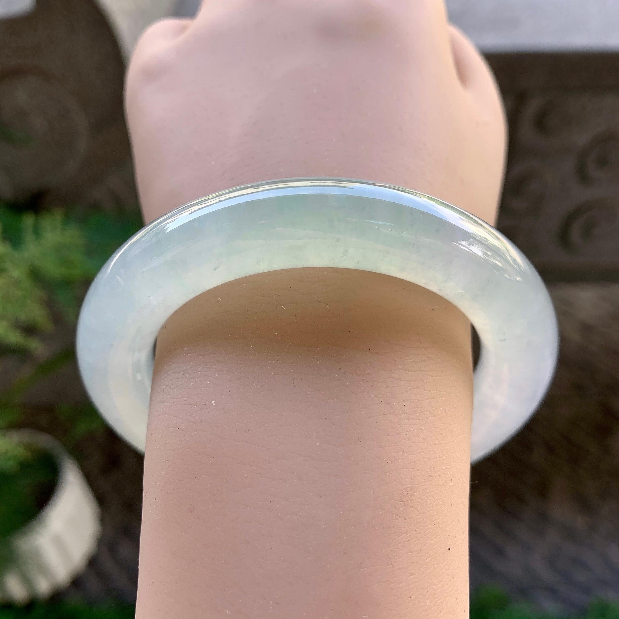 冰种晴底圆条手镯（55.8mm）（yc259055）