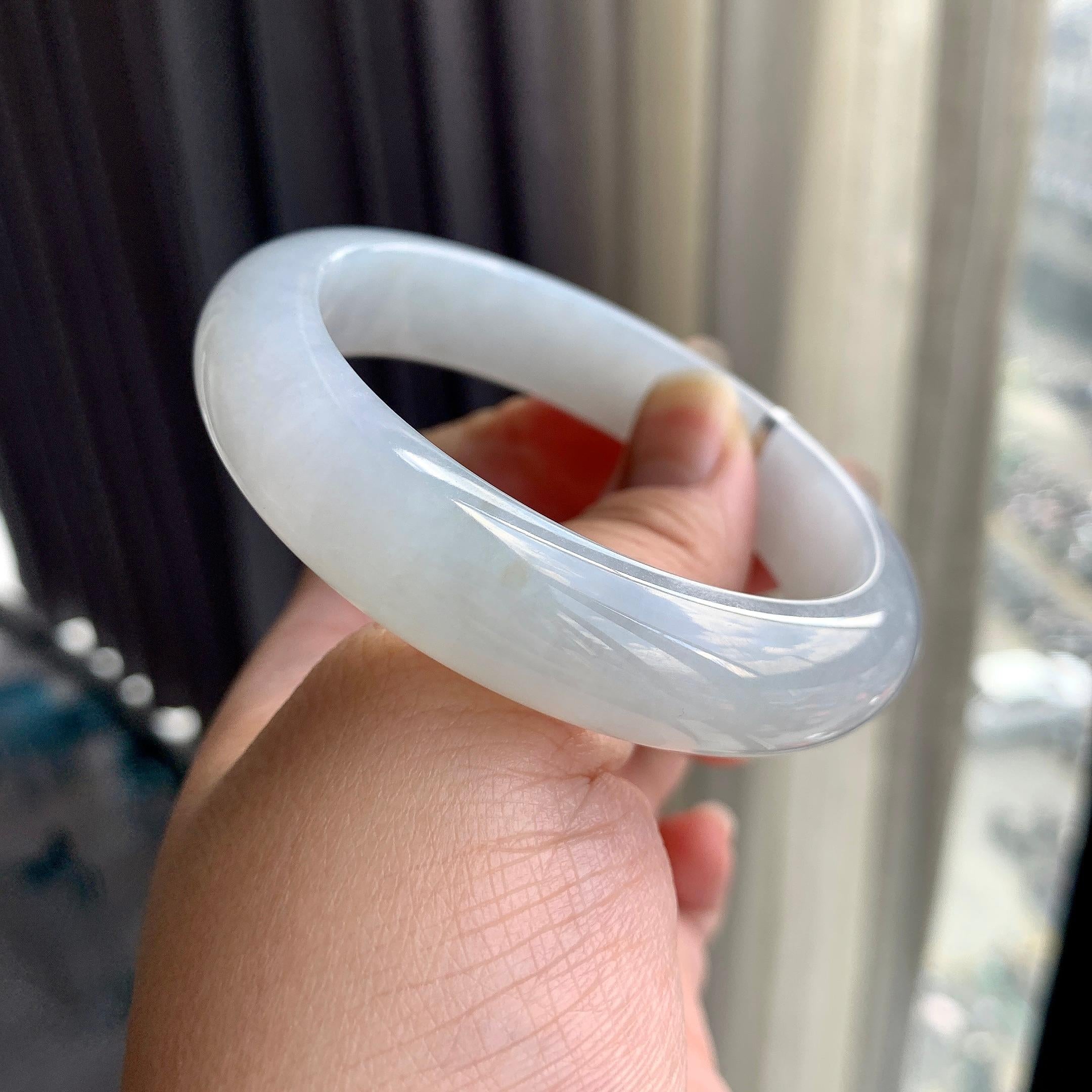 细糯种无色平安镯（55.6mm）（yc225075）