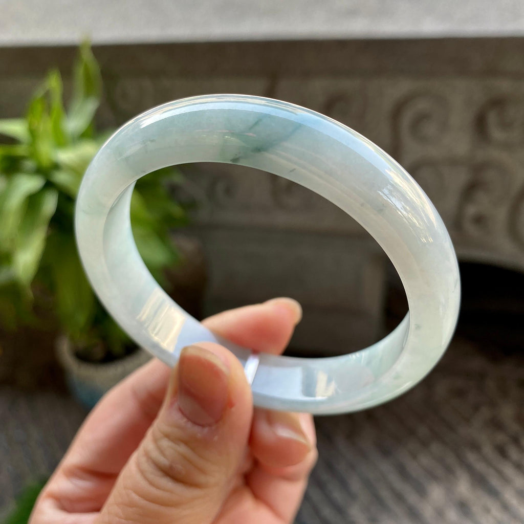 细糯种飘花平安镯（56.5mm）（yc311012）