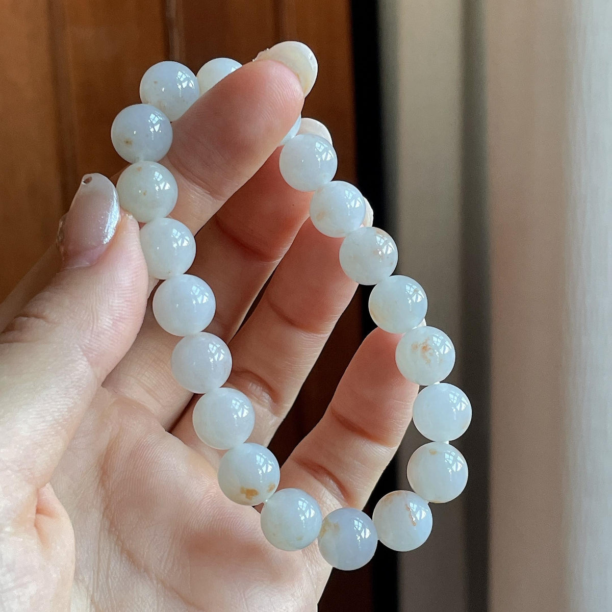 糯冰种黄翡珠串手串（yc782719）
