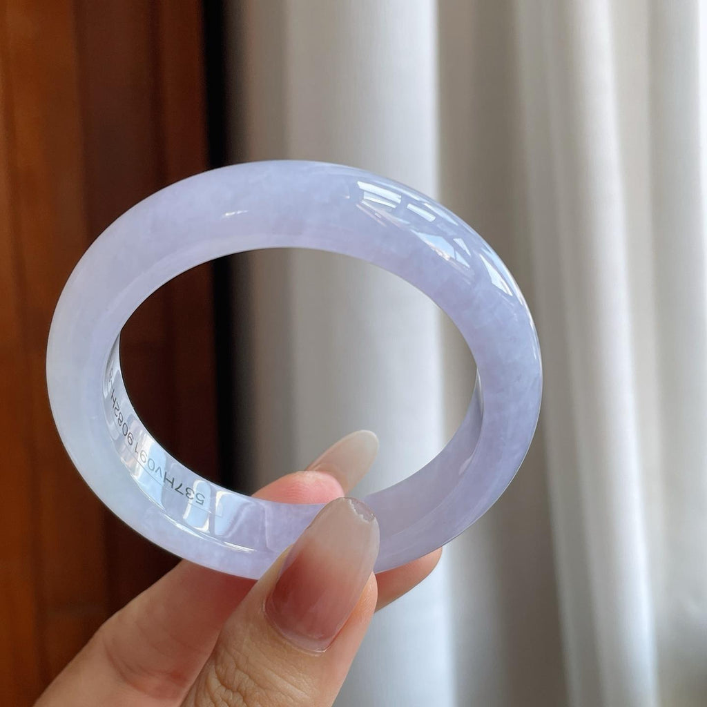 糯冰紫罗兰翡翠平安镯（52.5mm）（yc264138）
