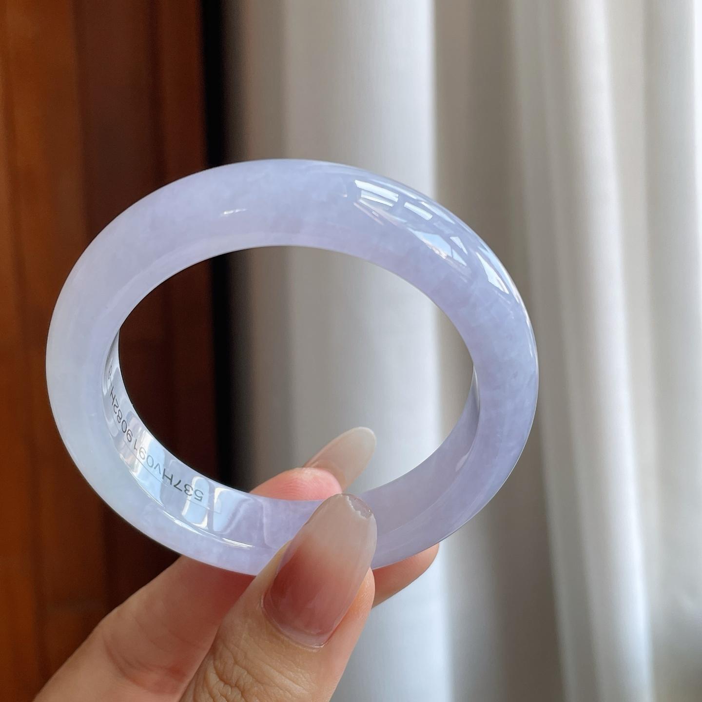 糯冰紫罗兰翡翠平安镯（52.5mm）（yc264138）