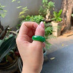 冰种满绿翡翠指环（yc350463）