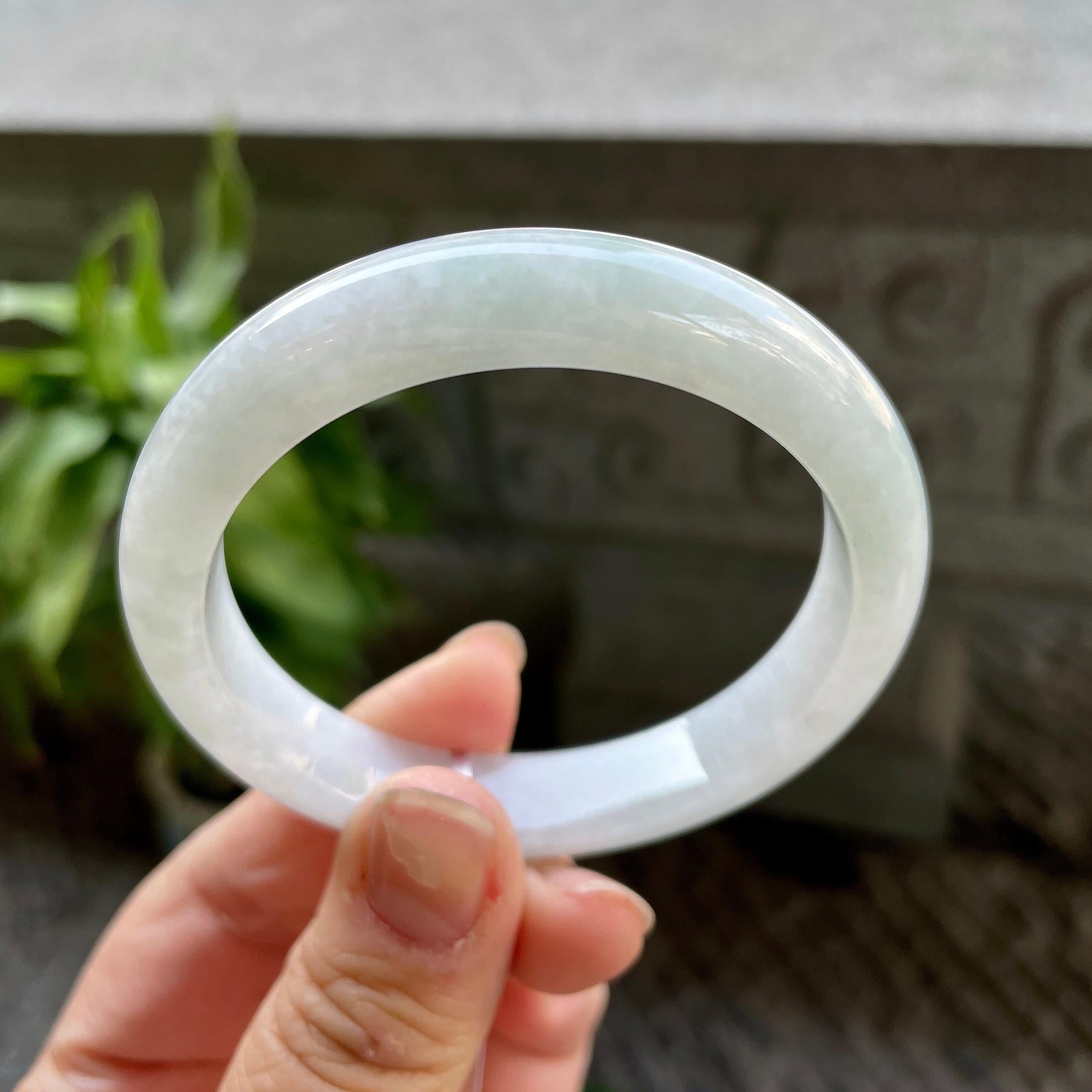 糯种无色平安镯（54mm）（yc310095）