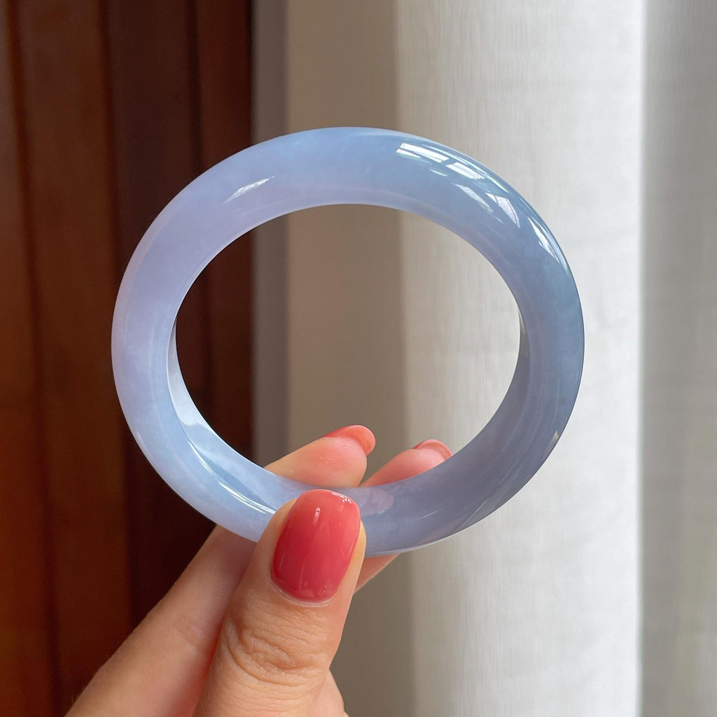 糯冰紫罗兰翡翠平安镯（53.7mm)（yc417343）