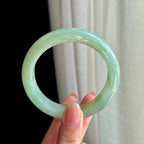 糯冰晴底翡翠平安镯（56.4mm)（yc329494）