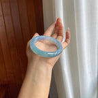冰种紫罗兰翡翠平安镯（56mm）（yc314113）