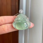 18k金钻镶冰种晴底翡翠佛公（yc323216）