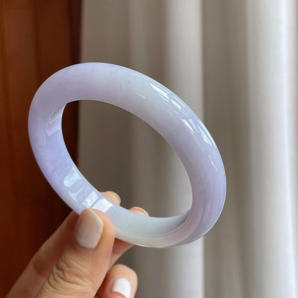 糯冰紫罗兰翡翠平安镯（57mm）（yc254962）