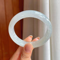 冰种淡底色翡翠平安镯（56.8mm)（yc376762）
